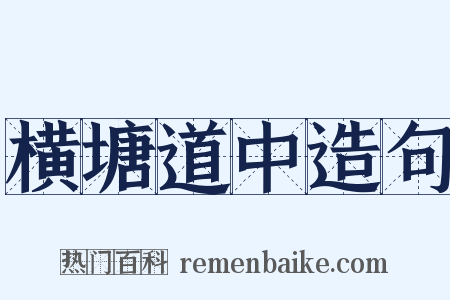 横塘道中造句是什么意思的图片